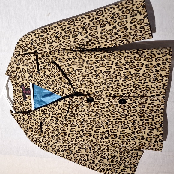 Willi Smith Jackets & Blazers - 3/$20--Vintage Animal Print Cropped Blazer Jacket, Willi Smith, Sz 10, NWOT